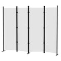4-Panel White Privacy Screen with Support Foot F104682