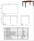Cappuccino Rectangular Wood Dining Table B6757