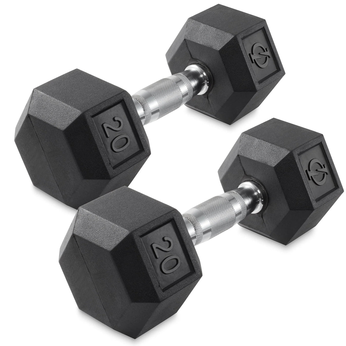 45 lb Rubber Coated Hex Dumbbell Pair H5061