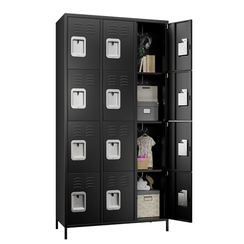 12 Door Light Gray Metal Storage Locker Z4423