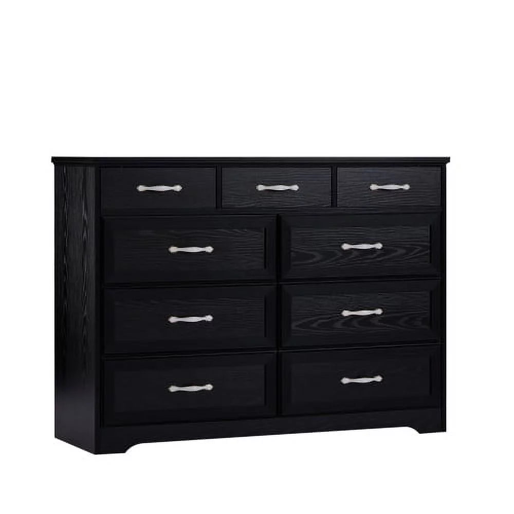 Black 9 Drawer Wood Dresser P319330