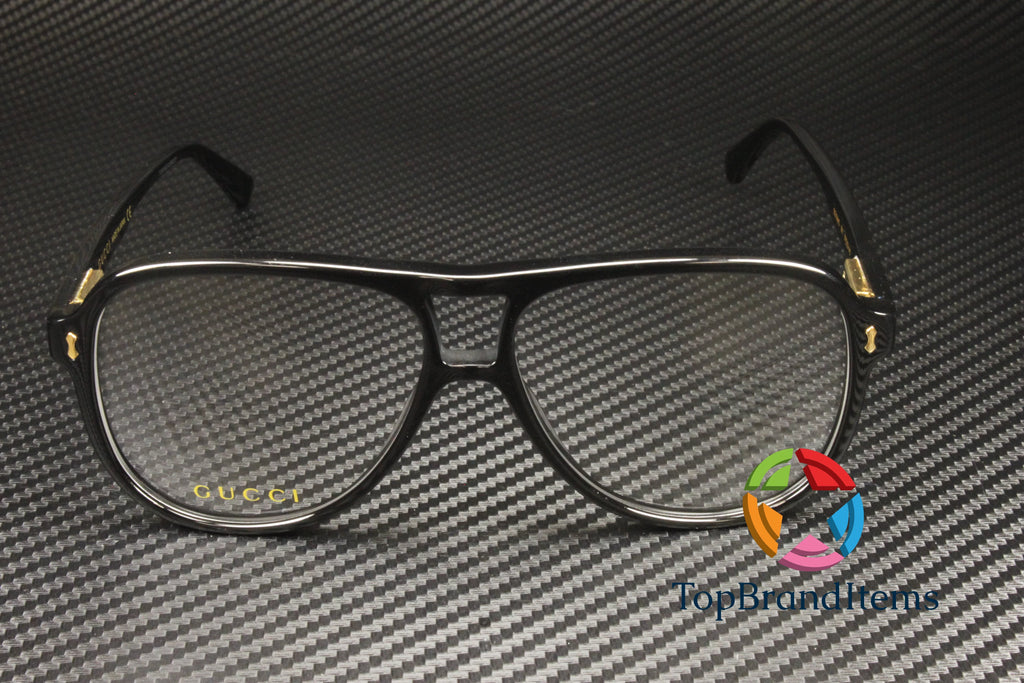 Black 57 mm Men's Eyeglasses C4411