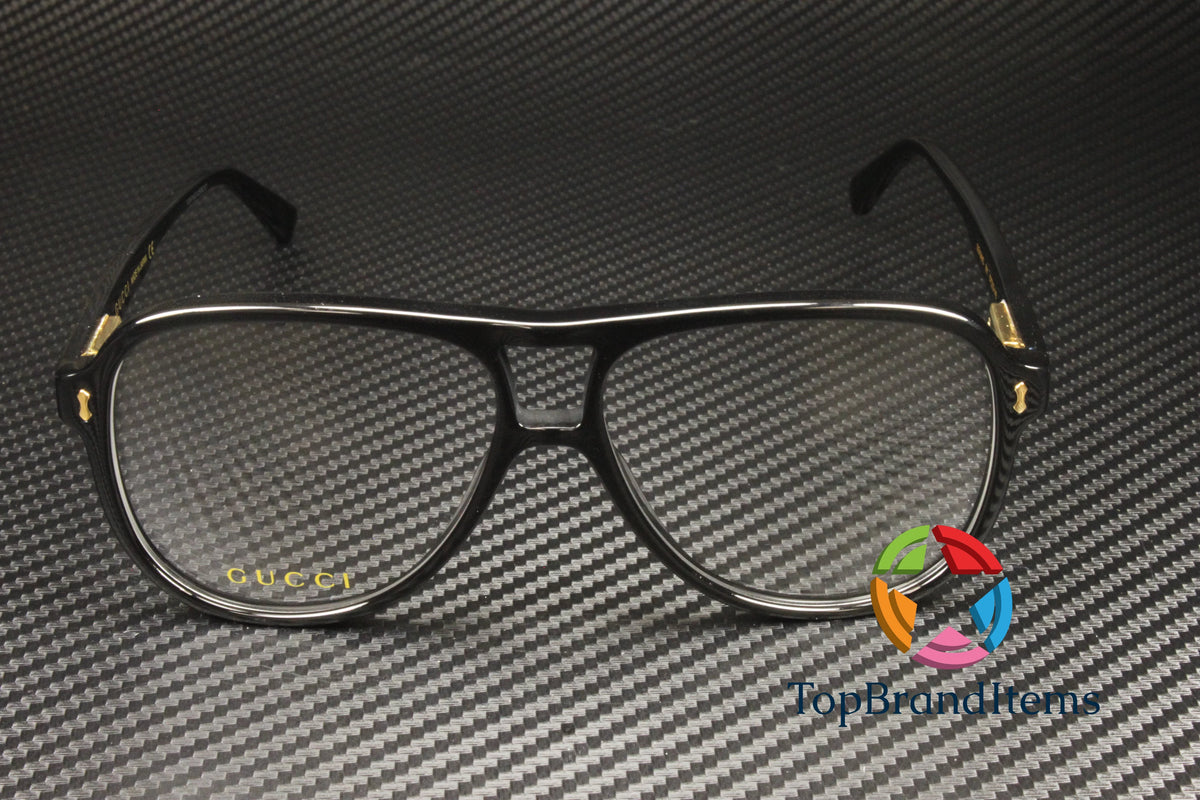 Black 57 mm Men's Eyeglasses C4411