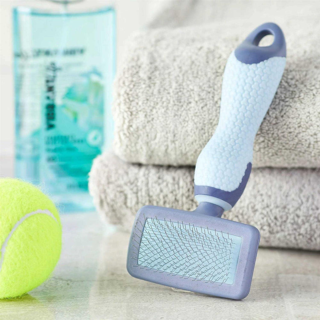 Plastic Dog Grooming Brush with TPR Grip N9619