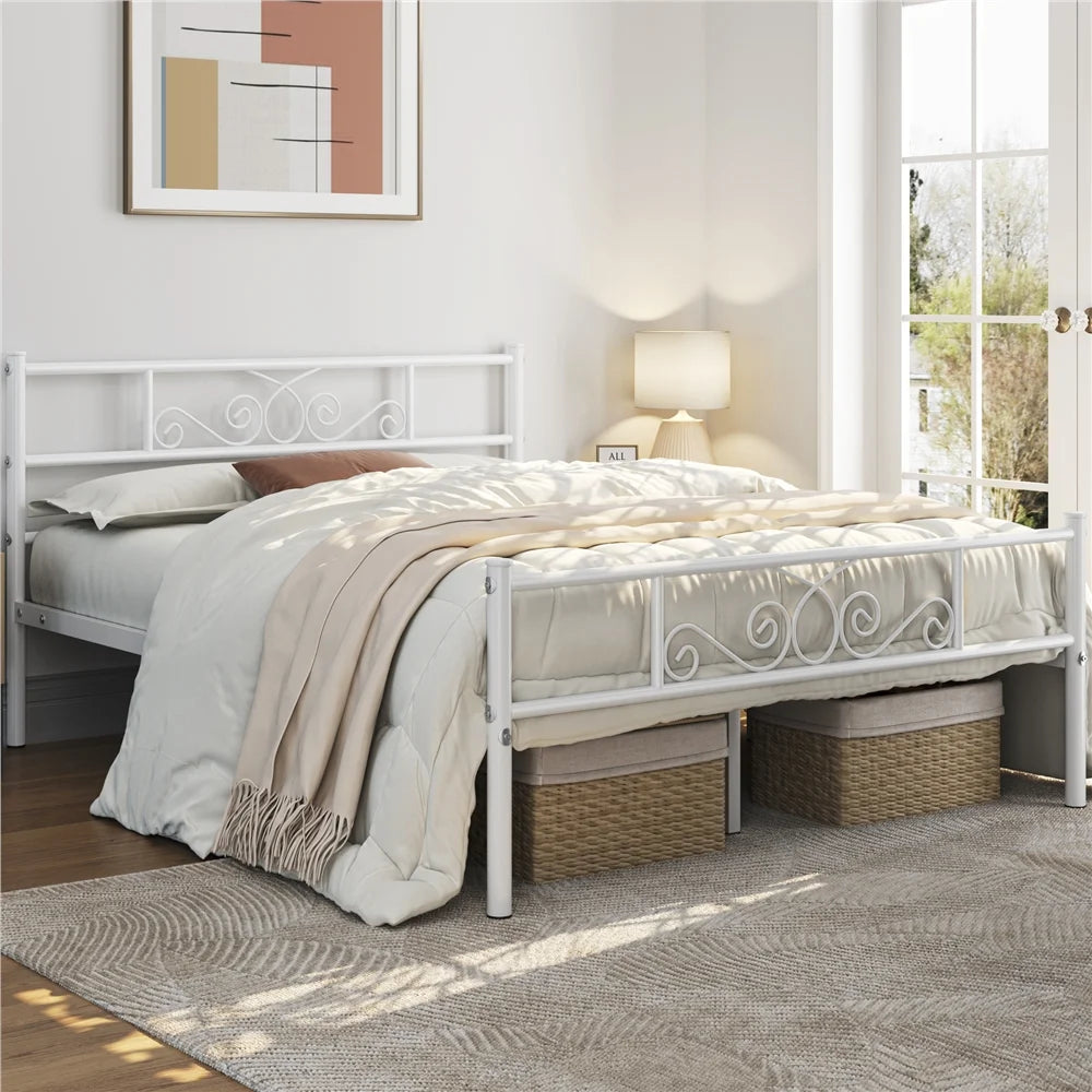 Black Metal Platform Twin Bed Z2604