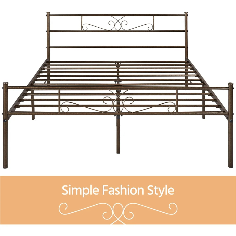 Black Metal Platform Twin Bed Z2604
