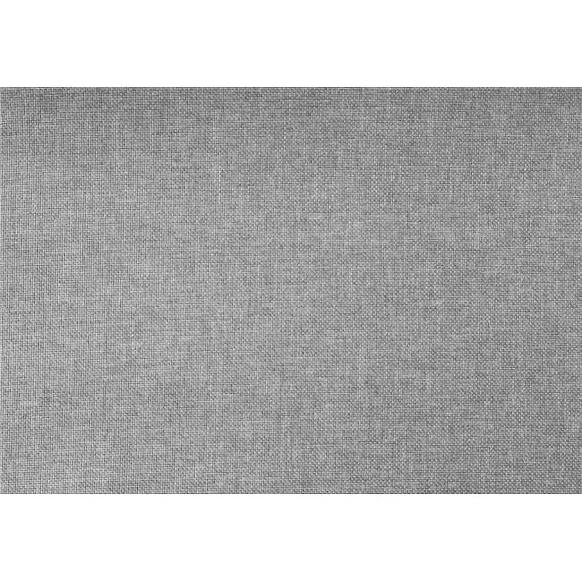 Queen Size Linen Foam Bed with Chrome Legs A648387