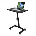 Black Height Adjustable Mobile Laptop Cart Desk with Wheels C452