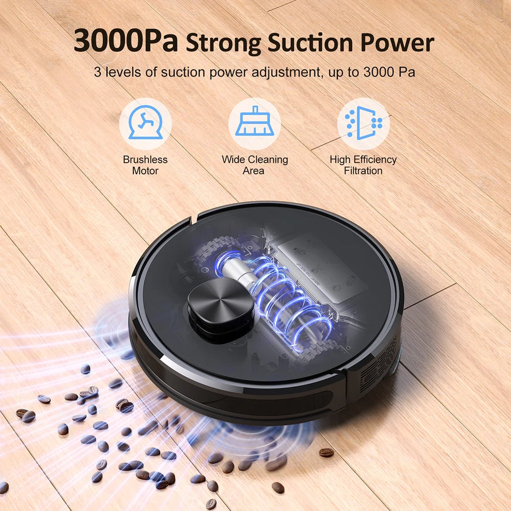 Robot Vacuum and Mop with 3000Pa Suction C3820