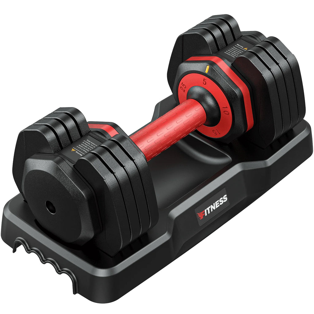 50lb 5 in 1 Adjustable Dumbbells Set of 2 with Rack B79231