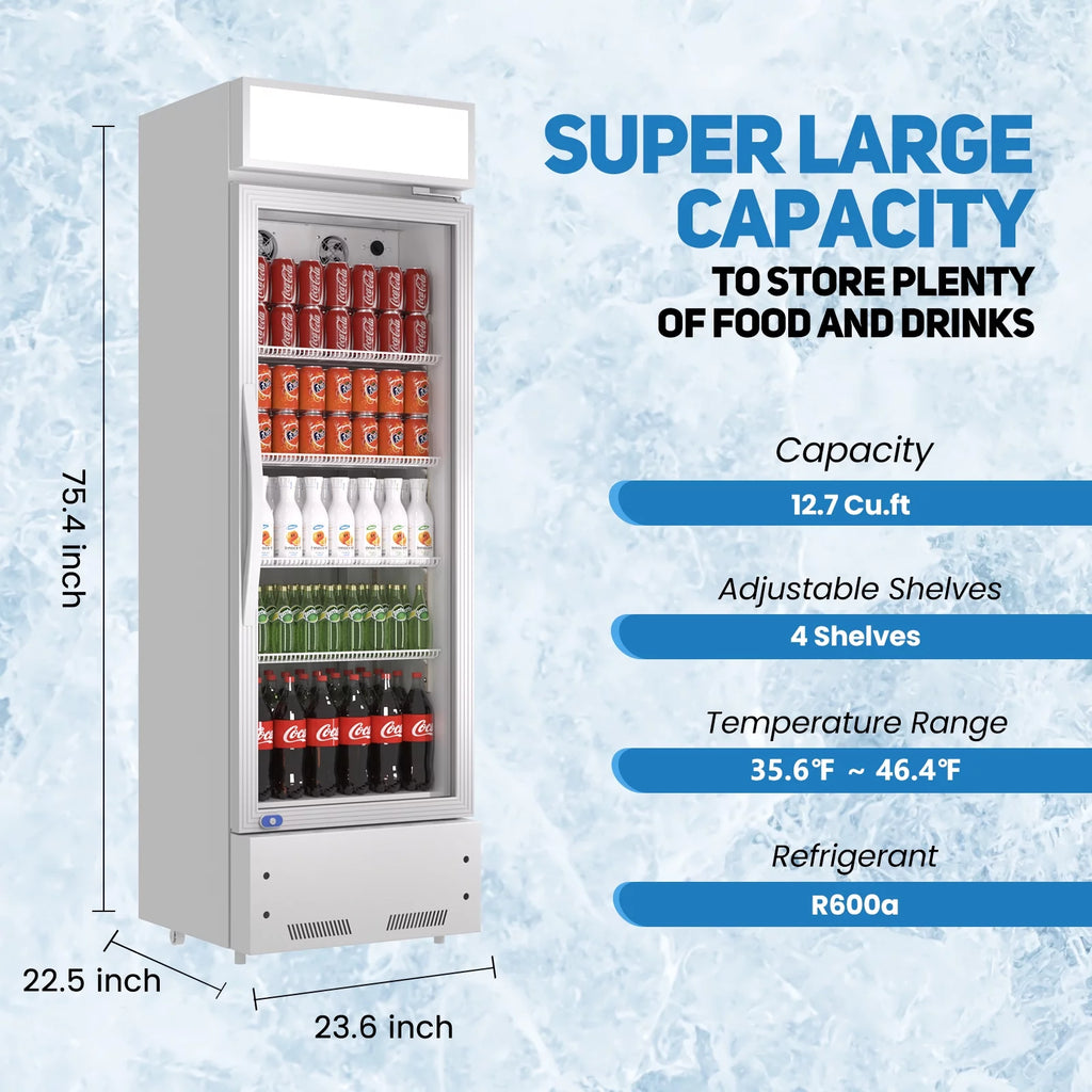 11 Cu.ft Glass Door Display Refrigerator B82891