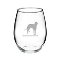 Deep Etched Stemless Red Wine Glass P901589