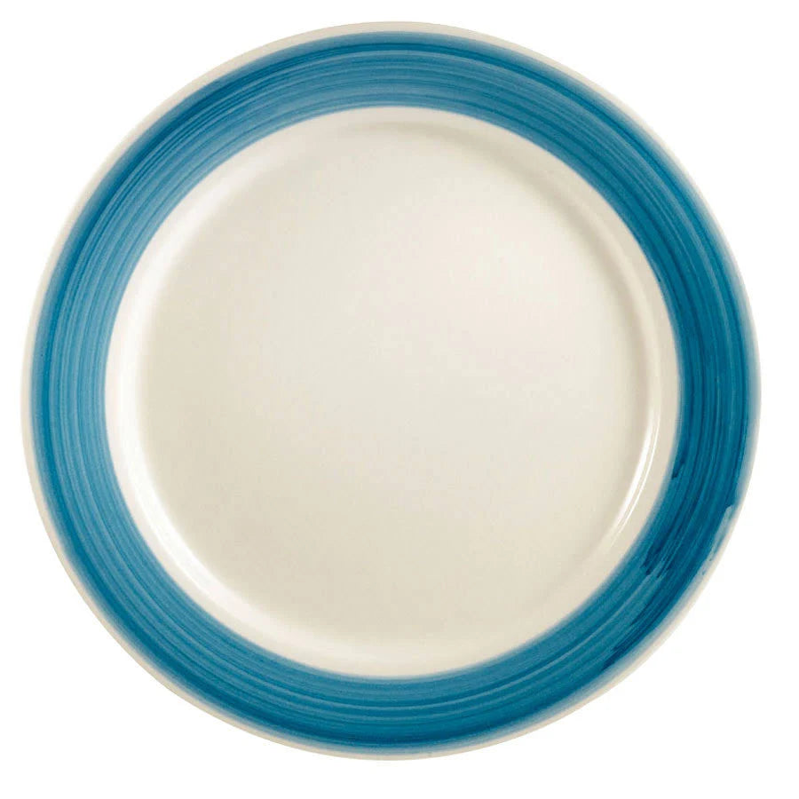 9-Inch Blue Stoneware Round Plate, Box of 24 T6821