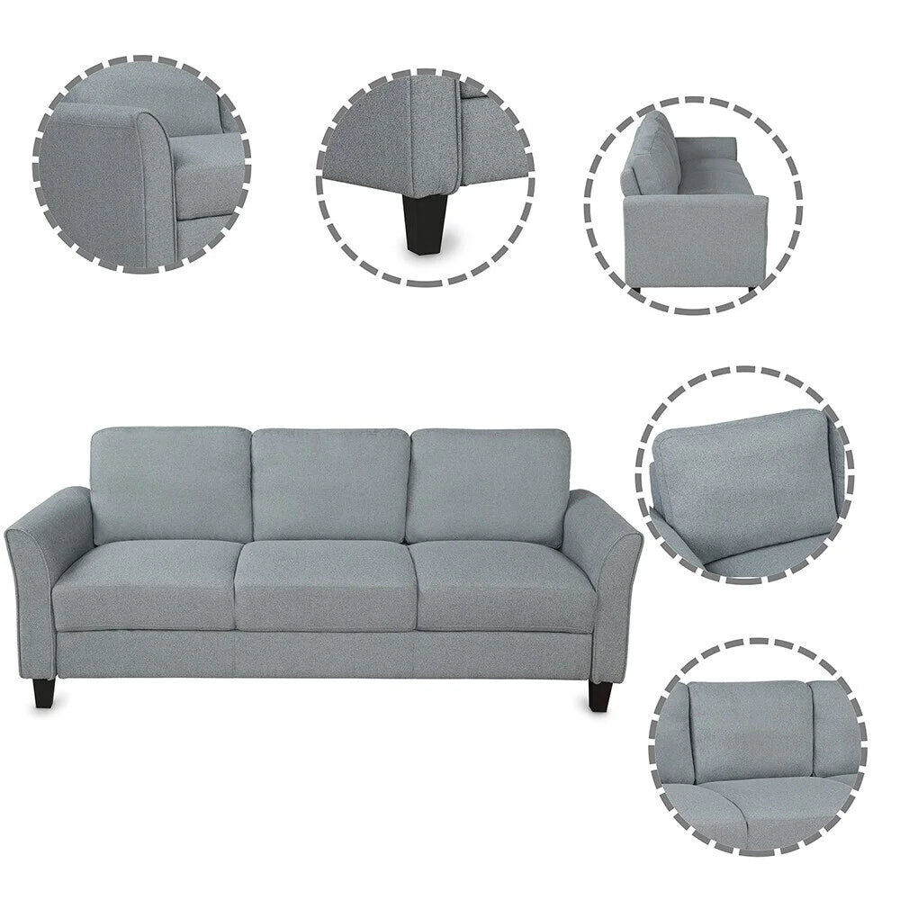 Grey Chair and 3-seat Sofa Q6304
