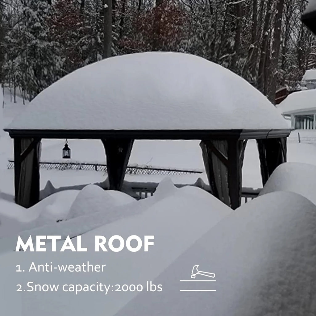 10ft x 12ft Grey Aluminum Gazebo I3011
