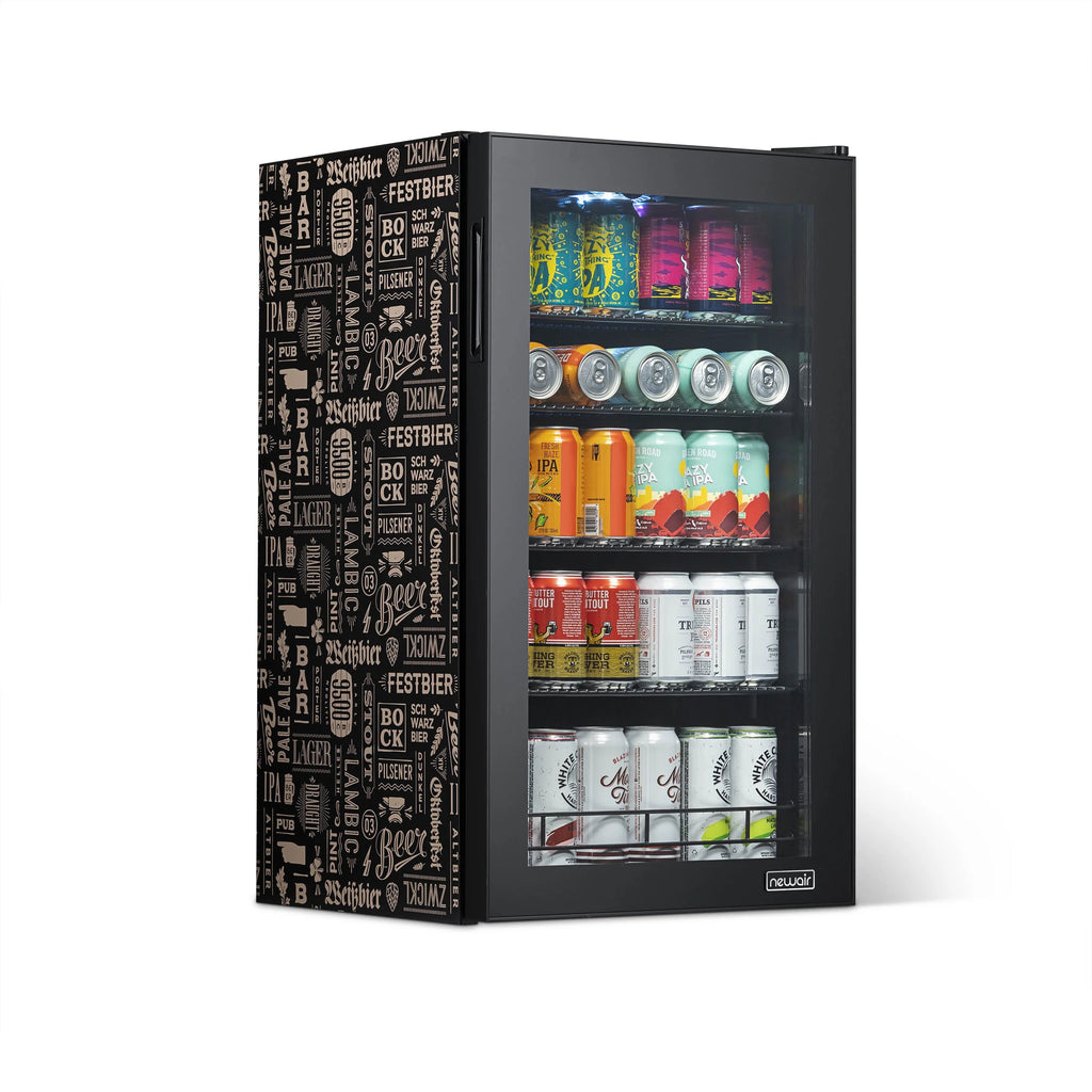 Beverage Refrigerator Cooler 126 Cans Glass Door I2813