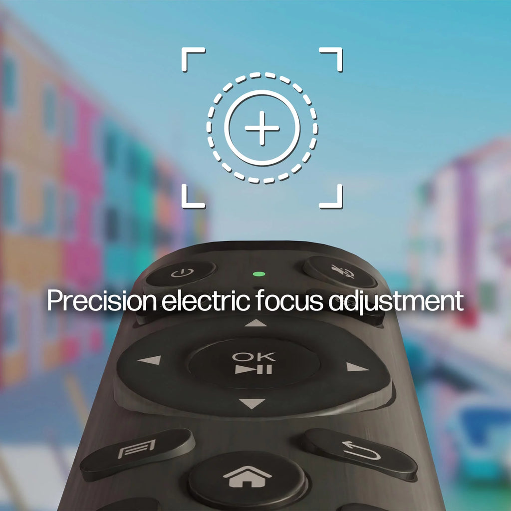 FHD LCD LED Projector with Streaming Player and 84 Projection Screen W86937