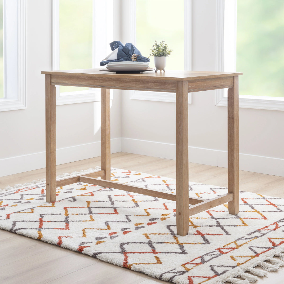 Distressed Brown Counter Height Pub Table S48996