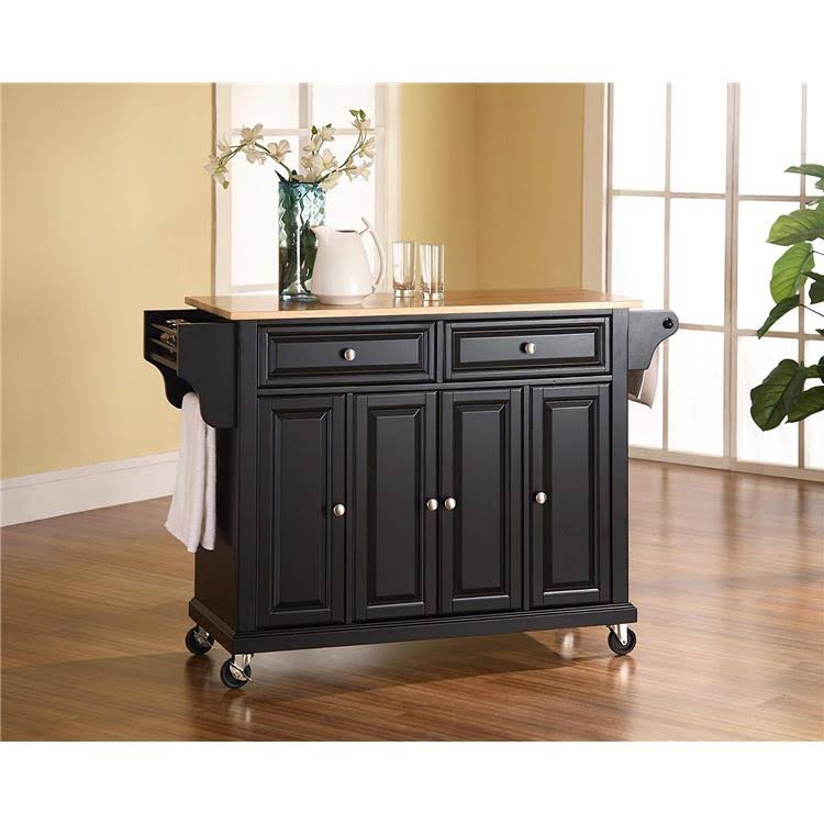 Natural Wood Top Kitchen Cart D35474