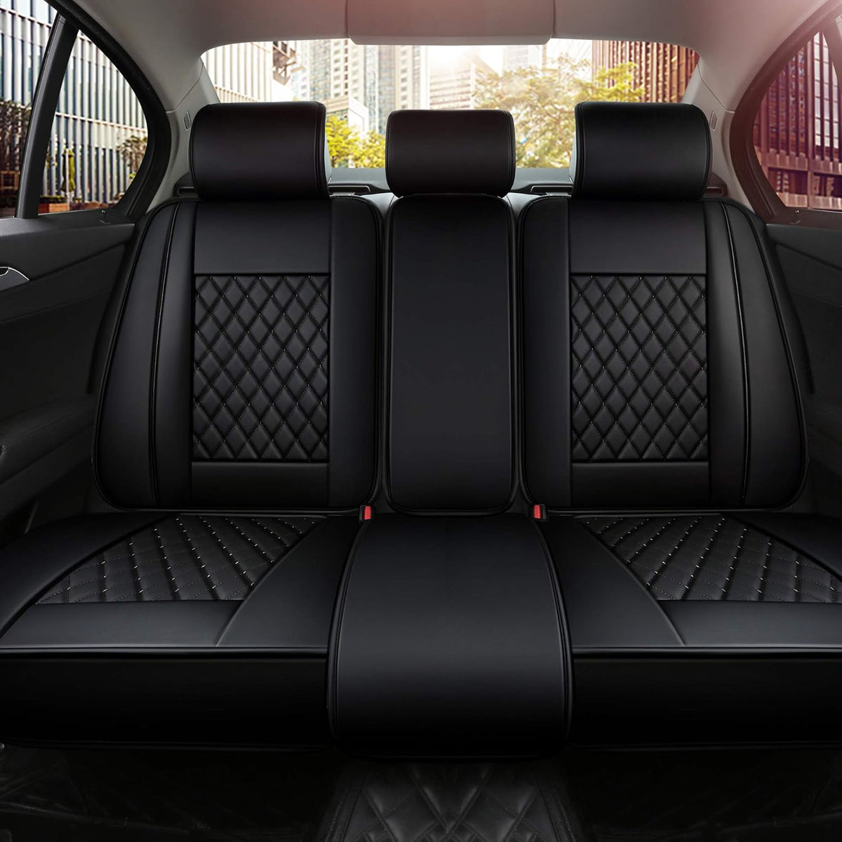 Synthetic Leather Car Seat Cushions Full Set N624