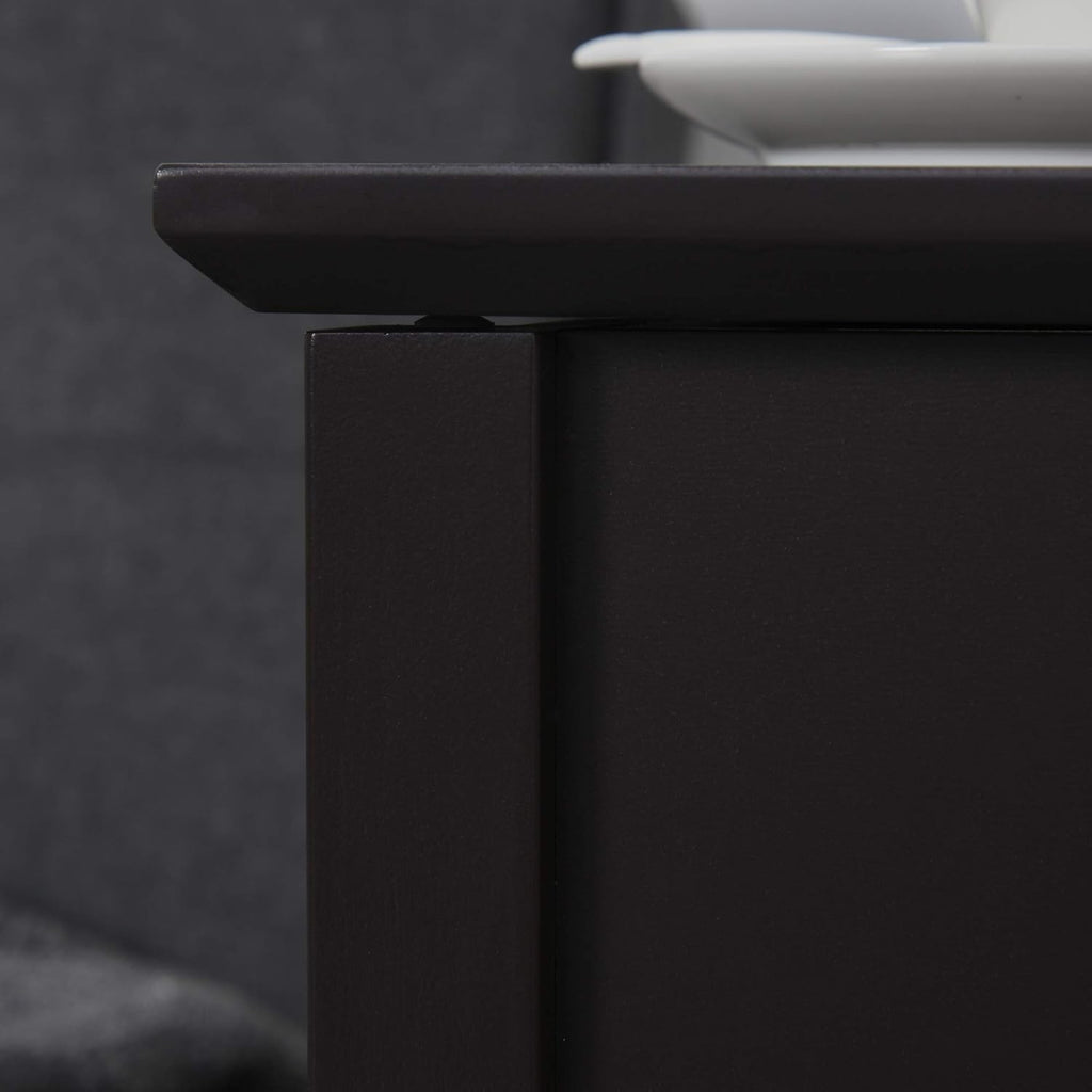 Flip Top Side Table with Storage Cabinet and Bottom Shelf A747