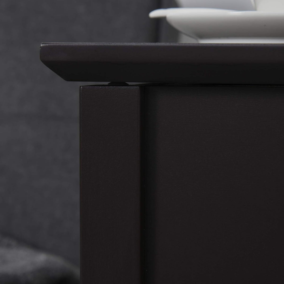 Flip Top Side Table with Storage Cabinet and Bottom Shelf A747