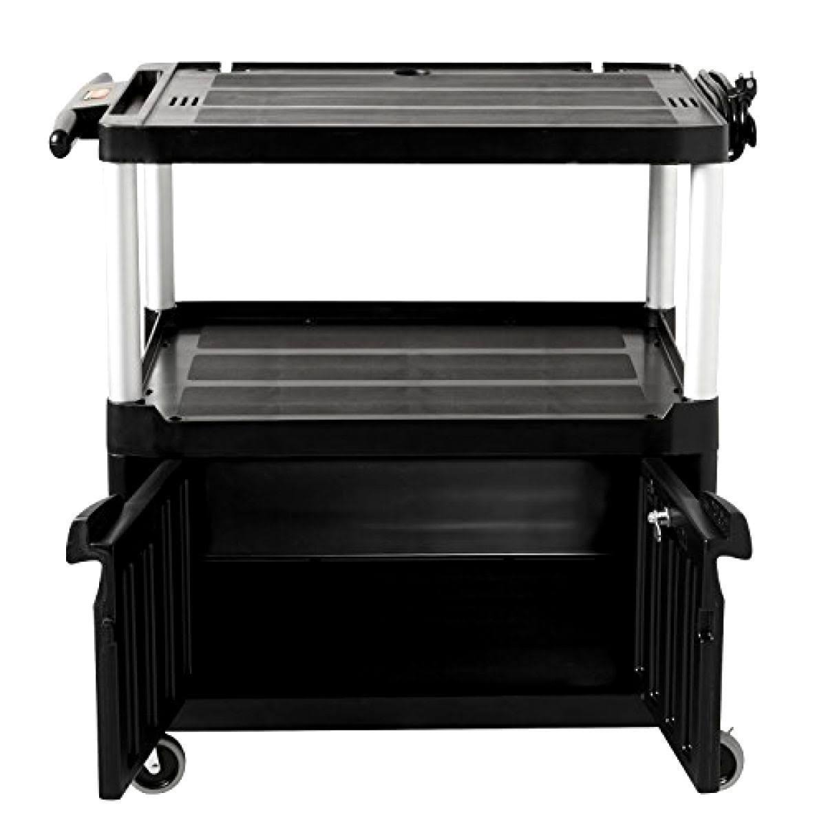 MediaMaster Three-Shelf AV Cart with Cabinet B643986
