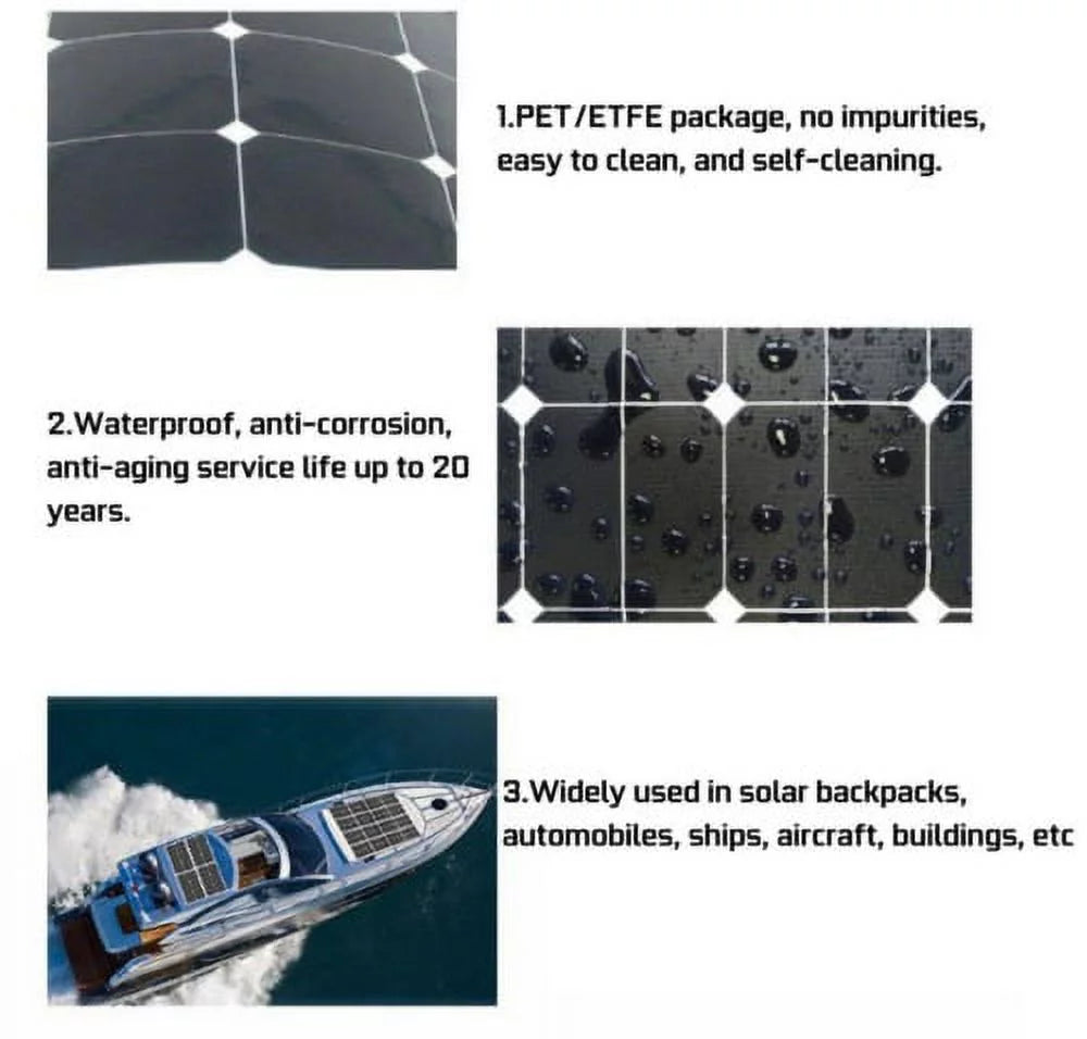 300W Solar Panel Kit with Controller and Power Inverter D9762