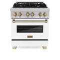 30 Inch Dual Fuel Range with White Matte Door N75565
