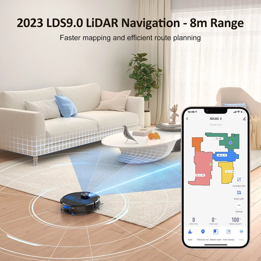 Robot Vacuum and Mop with 3000Pa Suction C3820