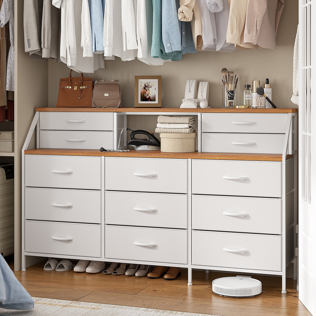 Black Fabric 13 Drawer Dresser Y45713