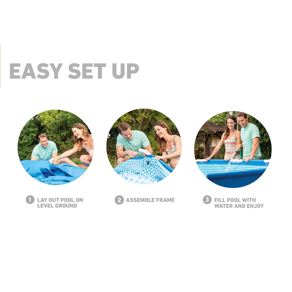 12' x 30" Metal Frame Above Ground Swimming Pool with Filter Pump L900