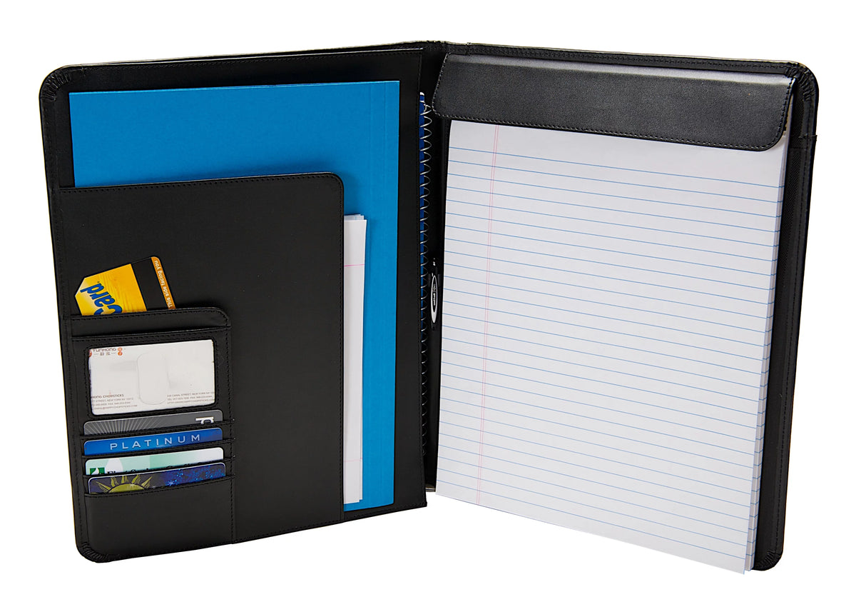 Black Leatherette Padfolio with Writing Pad G99711
