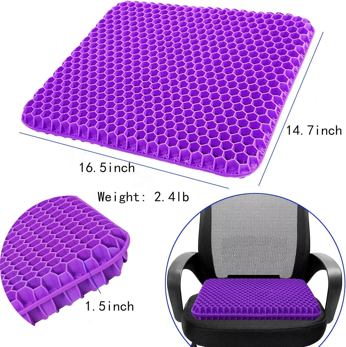 Double-Layer Non-Slip Gel Seat Cushion L555