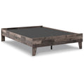Full Platform Bed Farmhouse Butcher Block Brown U2460