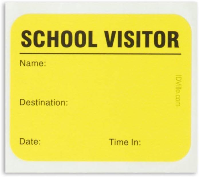 Spiral-Bound Visitor Log Book, 225 Badges, Neon Yellow Pack of 2 W987