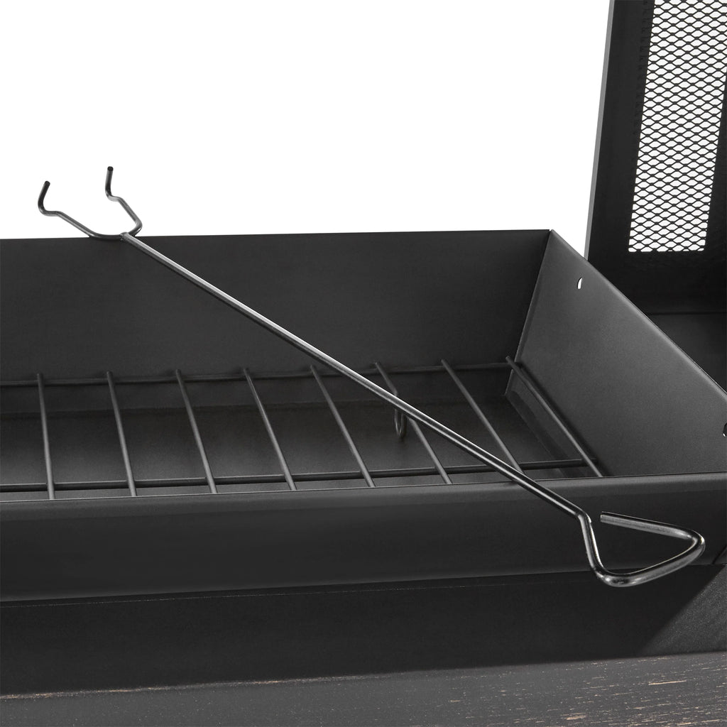 45-Inch Outdoor Steel Fireplace with Chimney U361