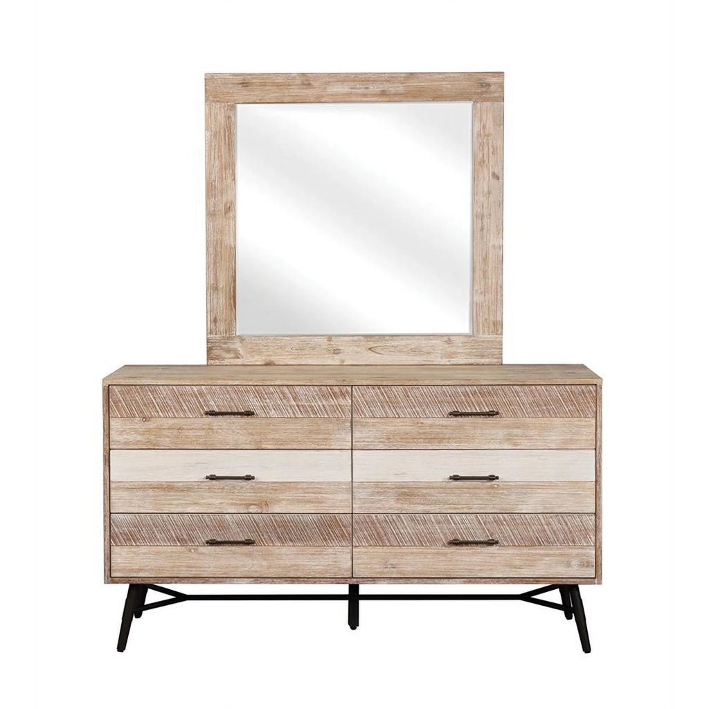 5-piece Brown Wood Queen Bedroom Set P629
