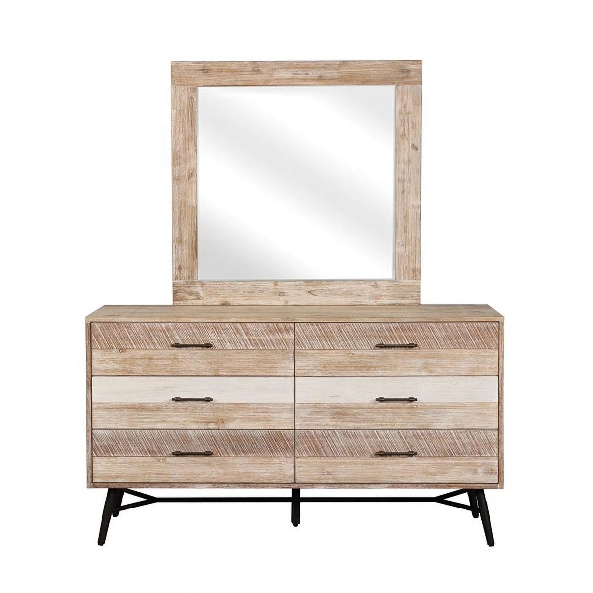 5-piece Brown Wood Queen Bedroom Set P629