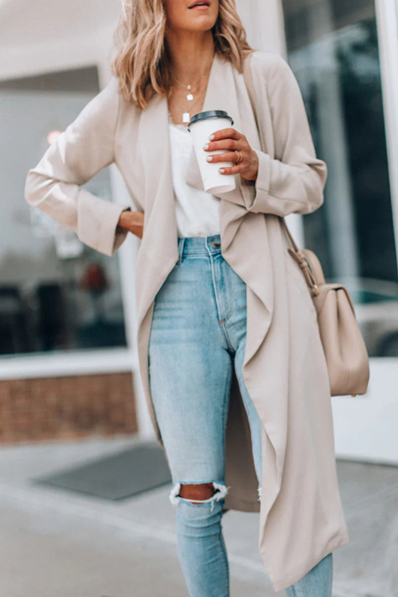 Casual Solid Outerwear U183