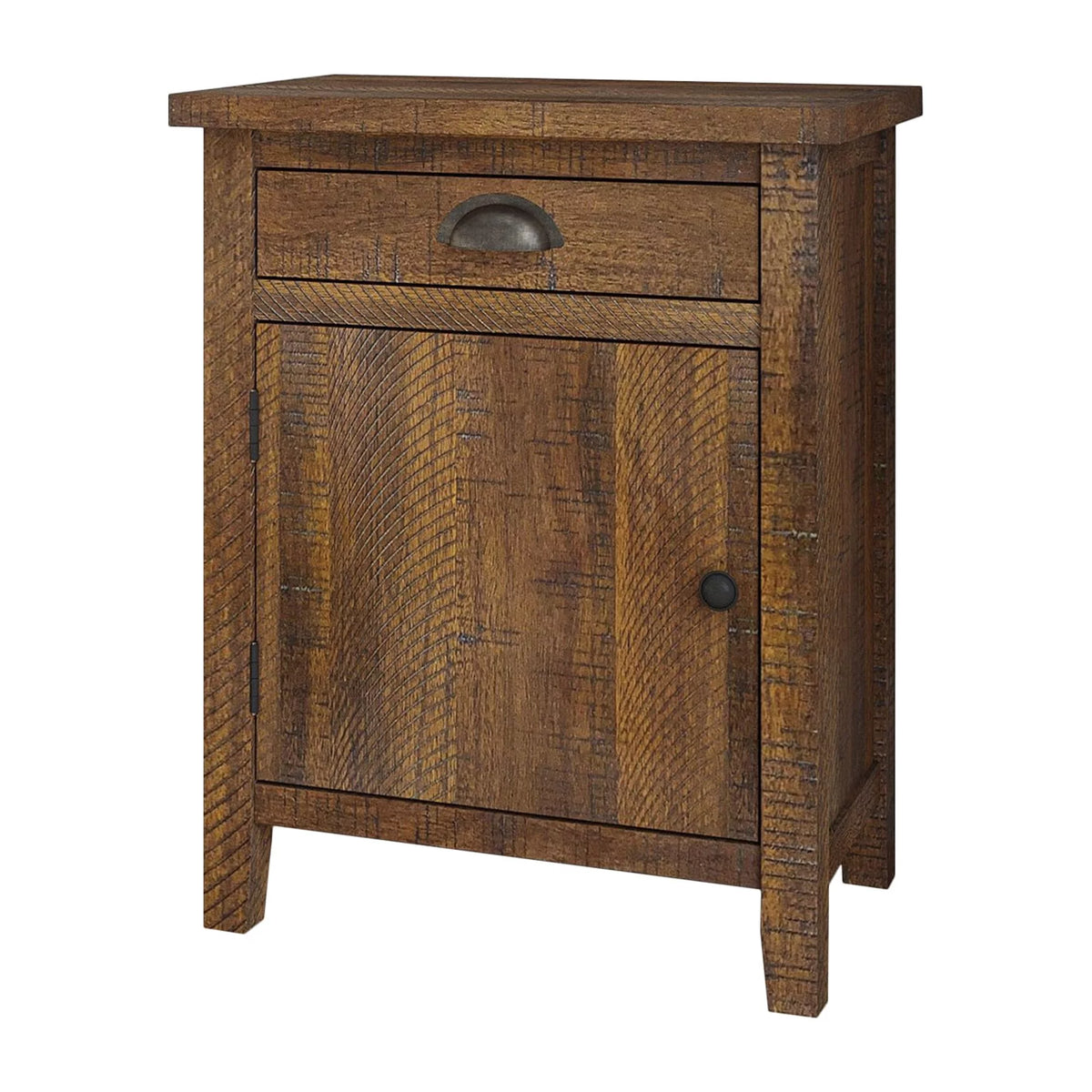 Natural Wood Drawer Nightstand Q433