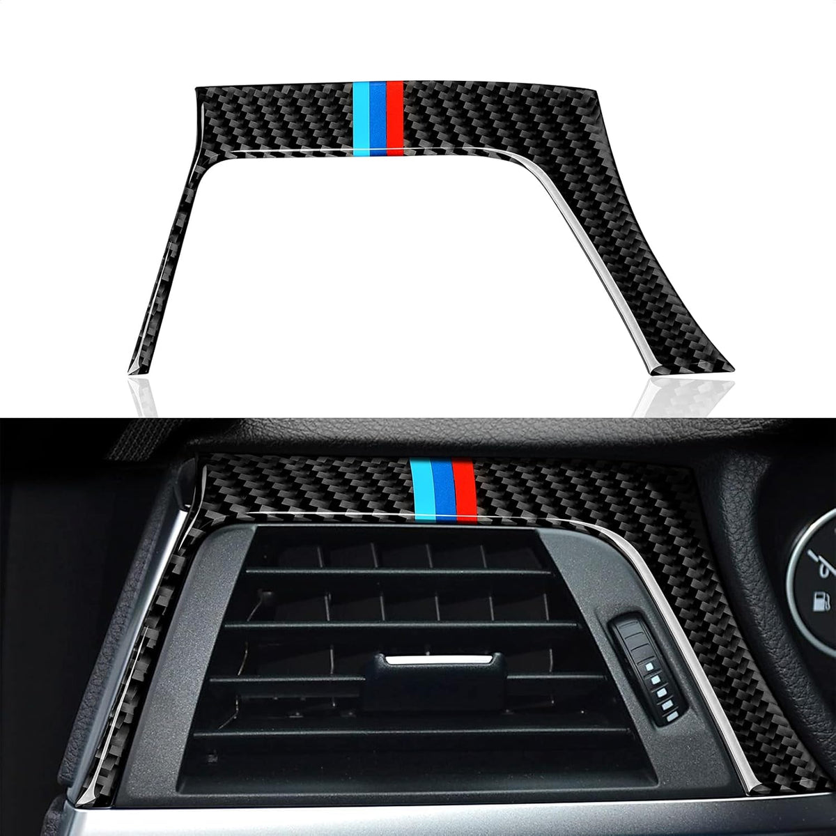 Carbon Fiber Gear Shift Panel Sticker Decal Pack of 2 P9473