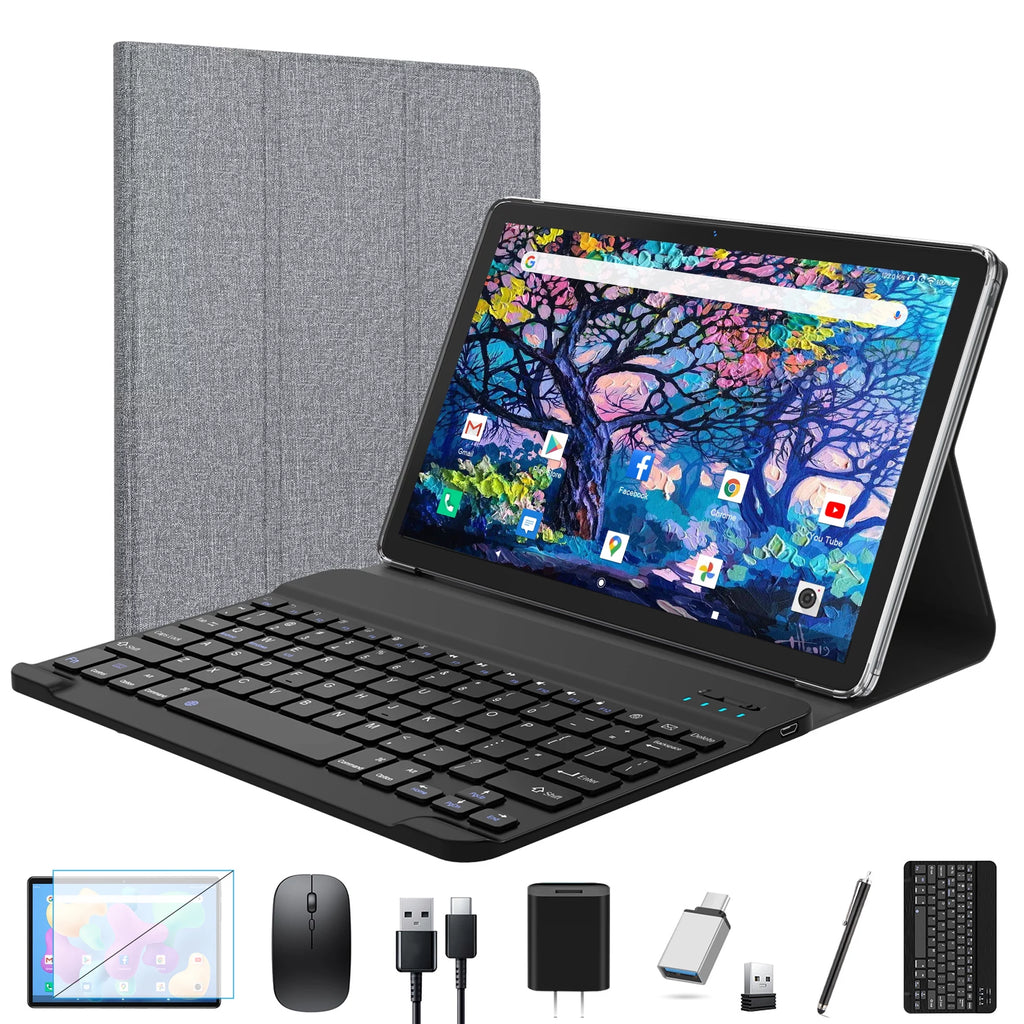10.1 inch 128GB Android 12 Tablet with Keyboard K21596