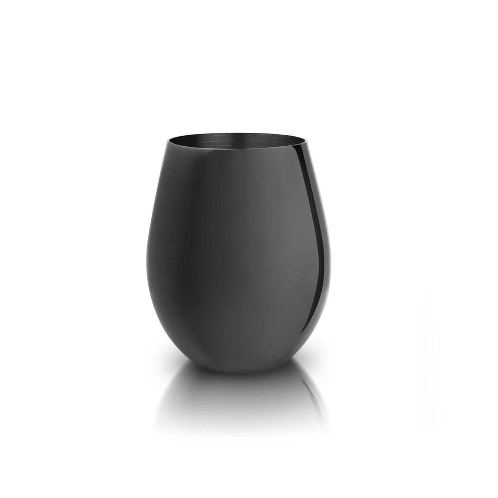 Stemless Wine Glasses Stainless Steel Black 18 Oz Y98333