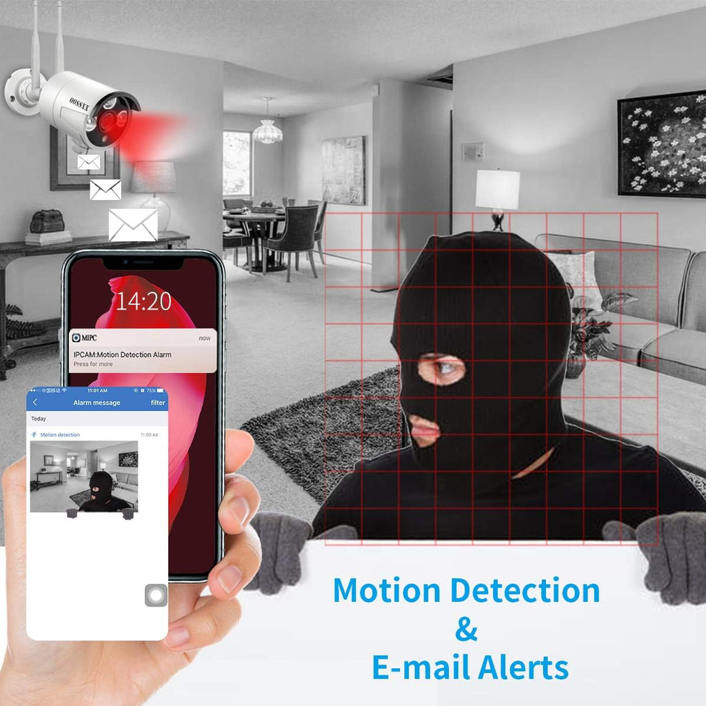 2K Wireless Security Camera System with 4TB HDD T6587