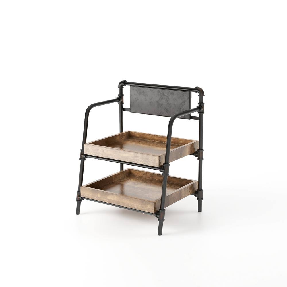 Sand Black 2-Shelf Bookcase Y427306