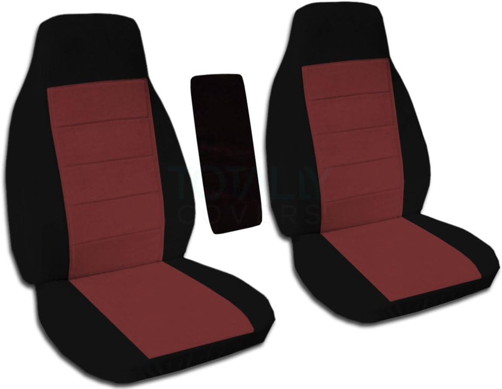 Compatible with Ford Ranger Two-Tone Truck Bucket Seat Covers Black and Sand F710