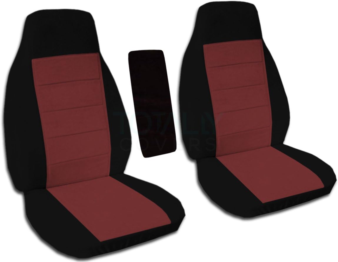 Compatible with Ford Ranger Two-Tone Truck Bucket Seat Covers Black and Sand F710