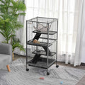 Small Animal Cage with Wheels, Hammock, 4 Platforms and Removable Tray S5917