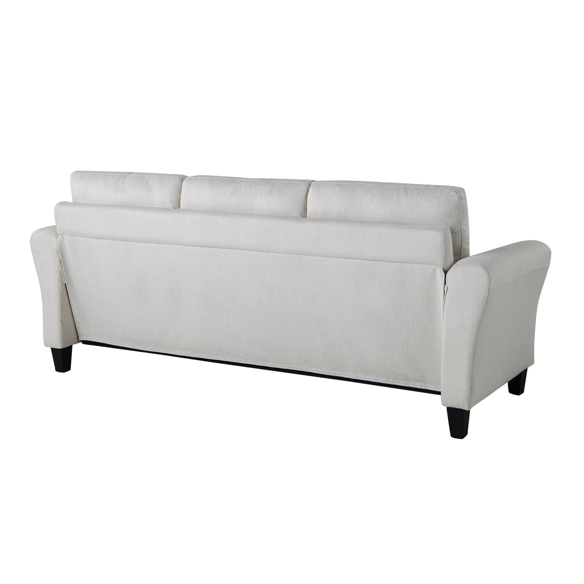 Oyster Fabric Sofa with Rolled Arms M519